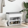 White engineered wood shoe bench 62x32x50 cm by , Benches for halls and storage - Ref: Foro24-835096, Price: 77,17 €, Discoun...