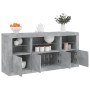 Sideboard with LED lights in concrete gray 142.5x37x67 cm by , Sideboards - Ref: Foro24-3209068, Price: 156,37 €, Discount: %