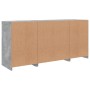 Sideboard with LED lights in concrete gray 142.5x37x67 cm by , Sideboards - Ref: Foro24-3209068, Price: 156,37 €, Discount: %