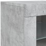 Sideboard with LED lights in concrete gray 142.5x37x67 cm by , Sideboards - Ref: Foro24-3209068, Price: 156,37 €, Discount: %