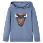 Children's sweatshirt with blue melange hood 128 by , Kids T-shirts - Ref: Foro24-13017, Price: 12,99 €, Discount: %