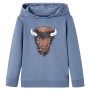 Child's hooded sweatshirt in blue melange 104 by , Kids T-shirts - Ref: Foro24-13015, Price: 12,86 €, Discount: %