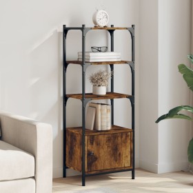 Bookcase with 3 shelves engineered wood smoke oak 41x30x109.5 cm by , Bookcases and shelves - Ref: Foro24-839000, Price: 46,9...