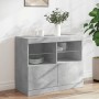 Sideboard mit betongrauen LED-Leuchten 81x37x67 cm von , Sideboards - Ref: Foro24-836661, Preis: 77,21 €, Rabatt: %