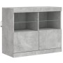 Sideboard mit betongrauen LED-Leuchten 81x37x67 cm von , Sideboards - Ref: Foro24-836661, Preis: 77,21 €, Rabatt: %