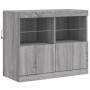 Sideboard with Sonoma gray LED lights 81x37x67 cm by , Sideboards - Ref: Foro24-836663, Price: 81,40 €, Discount: %