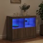 Sideboard with Sonoma gray LED lights 81x37x67 cm by , Sideboards - Ref: Foro24-836663, Price: 81,40 €, Discount: %