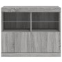 Sideboard with Sonoma gray LED lights 81x37x67 cm by , Sideboards - Ref: Foro24-836663, Price: 81,40 €, Discount: %