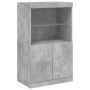 Sideboard with LED lights in concrete gray 60.5x37x100 cm by , Sideboards - Ref: Foro24-836668, Price: 86,20 €, Discount: %