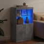 Sideboard with LED lights in concrete gray 60.5x37x100 cm by , Sideboards - Ref: Foro24-836668, Price: 86,20 €, Discount: %