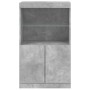 Sideboard with LED lights in concrete gray 60.5x37x100 cm by , Sideboards - Ref: Foro24-836668, Price: 86,20 €, Discount: %