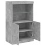 Sideboard with LED lights in concrete gray 60.5x37x100 cm by , Sideboards - Ref: Foro24-836668, Price: 86,20 €, Discount: %