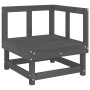 Garden furniture set 4 pieces solid gray pine wood by , Garden sets - Ref: Foro24-3186482, Price: 261,99 €, Discount: %