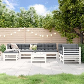 8-piece solid white pine wood garden furniture set by , Garden sets - Ref: Foro24-3186579, Price: 516,99 €, Discount: %