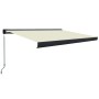 Cream manual reel awning 300x250 cm by , Awnings - Ref: Foro24-3052699, Price: 527,52 €, Discount: %