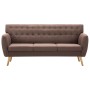 3-seater sofa upholstered in brown fabric 172x70x82 cm by , Sofas - Ref: Foro24-247126, Price: 290,99 €, Discount: %