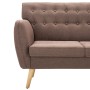 3-seater sofa upholstered in brown fabric 172x70x82 cm by , Sofas - Ref: Foro24-247126, Price: 290,99 €, Discount: %