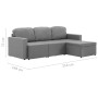 Modular 3-seater sofa bed in light gray fabric by , Sofas - Ref: Foro24-288783, Price: 537,99 €, Discount: %