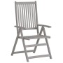 Reclining garden chairs 3 pcs solid acacia wood cushions by , Garden chairs - Ref: Foro24-3064741, Price: 230,51 €, Discount: %