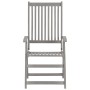 Reclining garden chairs 3 pcs solid acacia wood cushions by , Garden chairs - Ref: Foro24-3064741, Price: 230,51 €, Discount: %