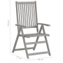 Reclining garden chairs 3 pcs solid acacia wood cushions by , Garden chairs - Ref: Foro24-3064741, Price: 230,51 €, Discount: %