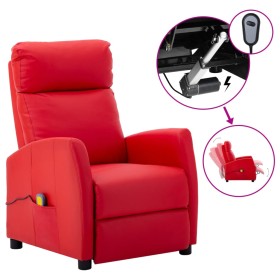 Red synthetic leather electric massage chair by , Electric massage chairs - Ref: Foro24-3073668, Price: 163,99 €, Discount: %