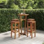 Küchenbarhocker 4 Einheiten aus massivem Akazienholz von , Gartenstühle - Ref: Foro24-3115989, Preis: 170,59 €, Rabatt: %