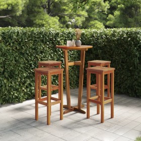 Kitchen bar stools 4 units solid acacia wood by , Garden chairs - Ref: Foro24-3115989, Price: 170,59 €, Discount: %