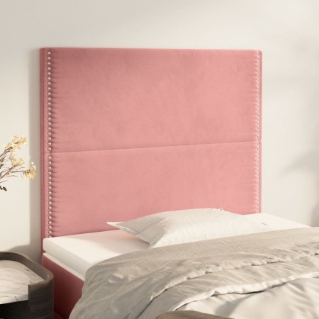 Cabeceros 2 unidades de terciopelo rosa 100x5x78/88 cm de , Cabeceros y pies de cama - Ref: Foro24-3116239, Precio: 58,30 €, ...