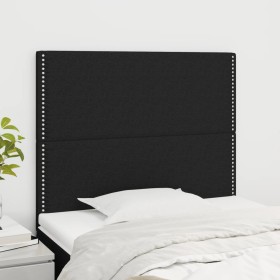 Cabeceros 2 unidades de tela negro 90x5x78/88 cm de , Cabeceros y pies de cama - Ref: Foro24-3116176, Precio: 69,99 €, Descue...