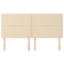 Cabeceros 4 unidades de tela color crema 90x5x78/88 cm de , Cabeceros y pies de cama - Ref: Foro24-3116211, Precio: 128,99 €,...