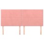 Cabeceros 4 unidades de terciopelo rosa 80x5x78/88 cm de , Cabeceros y pies de cama - Ref: Foro24-3116251, Precio: 113,99 €, ...