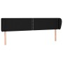 Black fabric headboard 203x23x78/88 cm by , Headboards and footboards - Ref: Foro24-3117028, Price: 67,23 €, Discount: %