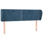 Cabecero de terciopelo azul oscuro 147x23x78/88 cm de , Cabeceros y pies de cama - Ref: Foro24-3117056, Precio: 62,92 €, Desc...