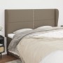 Headboard with ears in taupe gray fabric 203x23x118/128 cm by , Headboards and footboards - Ref: Foro24-3117842, Price: 126,6...