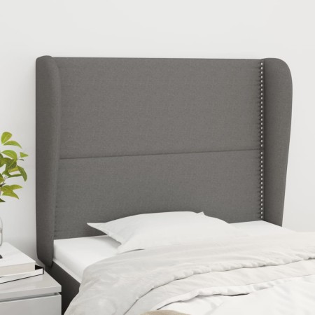 Headboard with dark gray fabric ears 93x23x118/128 cm by , Headboards and footboards - Ref: Foro24-3117799, Price: 71,87 €, D...