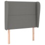 Headboard with dark gray fabric ears 93x23x118/128 cm by , Headboards and footboards - Ref: Foro24-3117799, Price: 71,87 €, D...