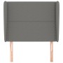 Headboard with dark gray fabric ears 93x23x118/128 cm by , Headboards and footboards - Ref: Foro24-3117799, Price: 71,87 €, D...