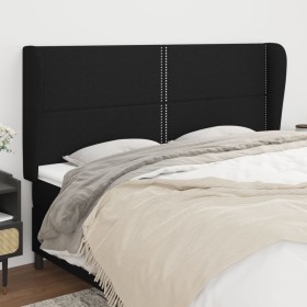 Headboard with black fabric ears 203x23x118/128 cm by , Headboards and footboards - Ref: Foro24-3117840, Price: 145,66 €, Dis...