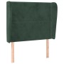 Headboard with dark green velvet ears 83x23x118/128 cm by , Headboards and footboards - Ref: Foro24-3117849, Price: 76,57 €, ...