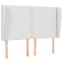 Headboard with white synthetic leather ears 147x23x118/128 cm by , Headboards and footboards - Ref: Foro24-3117907, Price: 11...