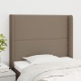 Headboard with ears in taupe gray fabric 83x16x118/128 cm by , Headboards and footboards - Ref: Foro24-3119418, Price: 74,77 ...