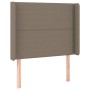 Headboard with ears in taupe gray fabric 83x16x118/128 cm by , Headboards and footboards - Ref: Foro24-3119418, Price: 74,77 ...