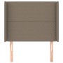 Headboard with ears in taupe gray fabric 83x16x118/128 cm by , Headboards and footboards - Ref: Foro24-3119418, Price: 74,77 ...