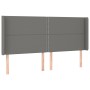 Headboard with dark gray fabric ears 163x16x118/128 cm by , Headboards and footboards - Ref: Foro24-3119447, Price: 110,55 €,...