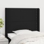 Cabecero con orejas de tela negro 93x16x118/128 cm de , Cabeceros y pies de cama - Ref: Foro24-3119424, Precio: 71,14 €, Desc...