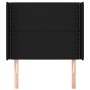 Cabecero con orejas de tela negro 93x16x118/128 cm de , Cabeceros y pies de cama - Ref: Foro24-3119424, Precio: 71,14 €, Desc...