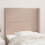 Headboard with ears cappuccino synthetic leather 93x16x118/128 cm by , Headboards and footboards - Ref: Foro24-3119523, Price...