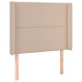 Headboard with ears cappuccino synthetic leather 93x16x118/128 cm by , Headboards and footboards - Ref: Foro24-3119523, Price...