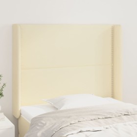 Headboard with ears cream synthetic leather 83x16x118/128cm by , Headboards and footboards - Ref: Foro24-3119514, Price: 76,6...